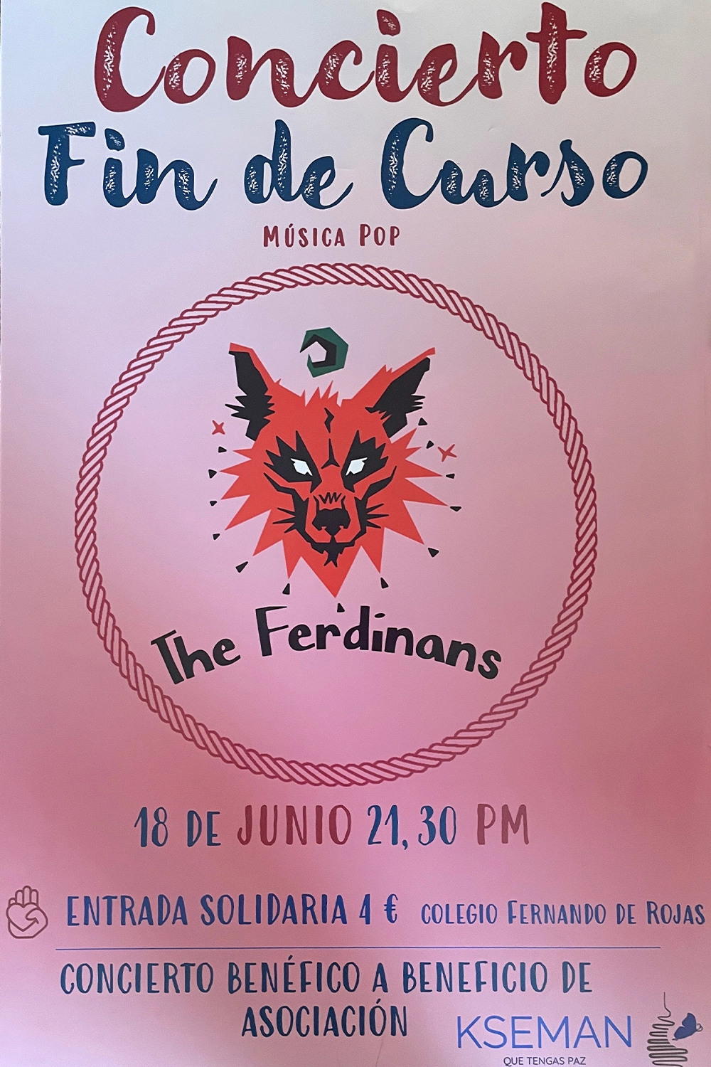 Concierto Ben&eacute;fico de The Ferdinans el Pr&oacute;ximo 18 de Junio