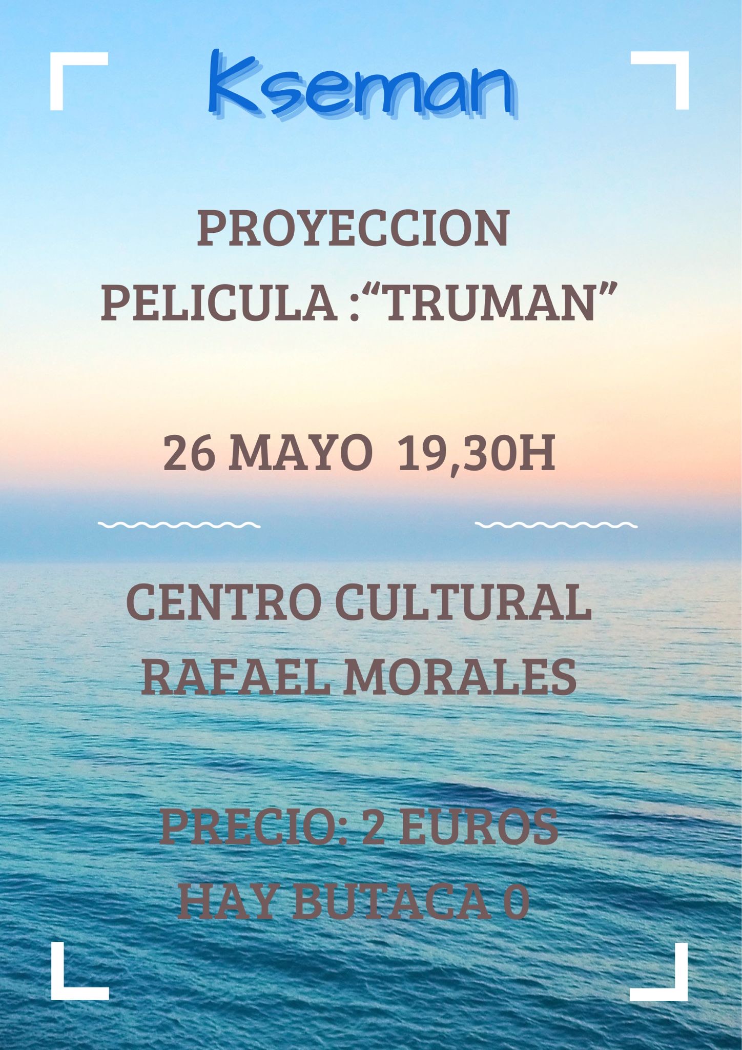 Proyecci&oacute;n Pel&iacute;cula &laquo;Truman&raquo;